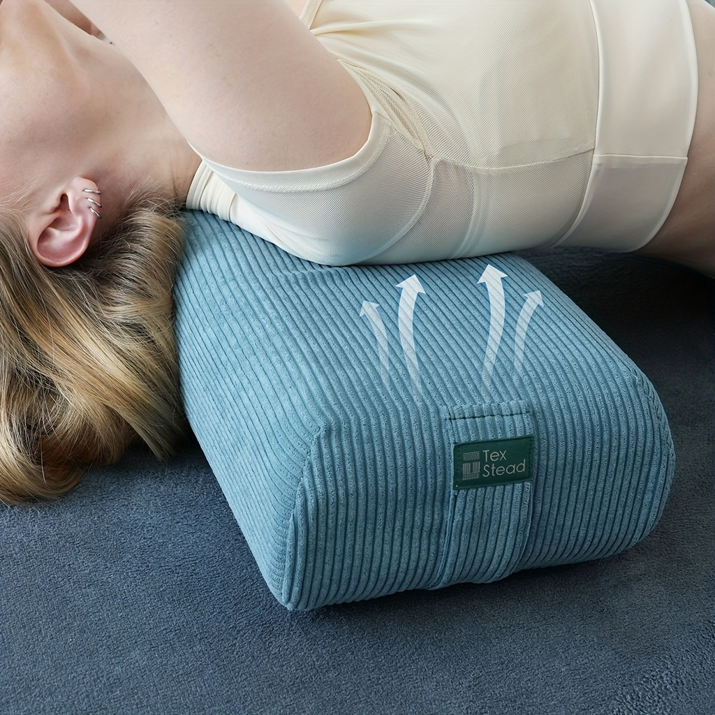 Yoga Bolster Pillow – Long Supportive Cushion for Restorative Yoga & Floor Sitting, Carry Handle & Machine Washable Cover for Meditation & Relaxation