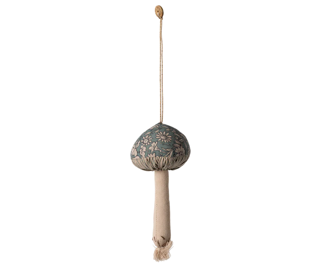 Maileg Fabric Ornament, Mushroom - Blossom - Green