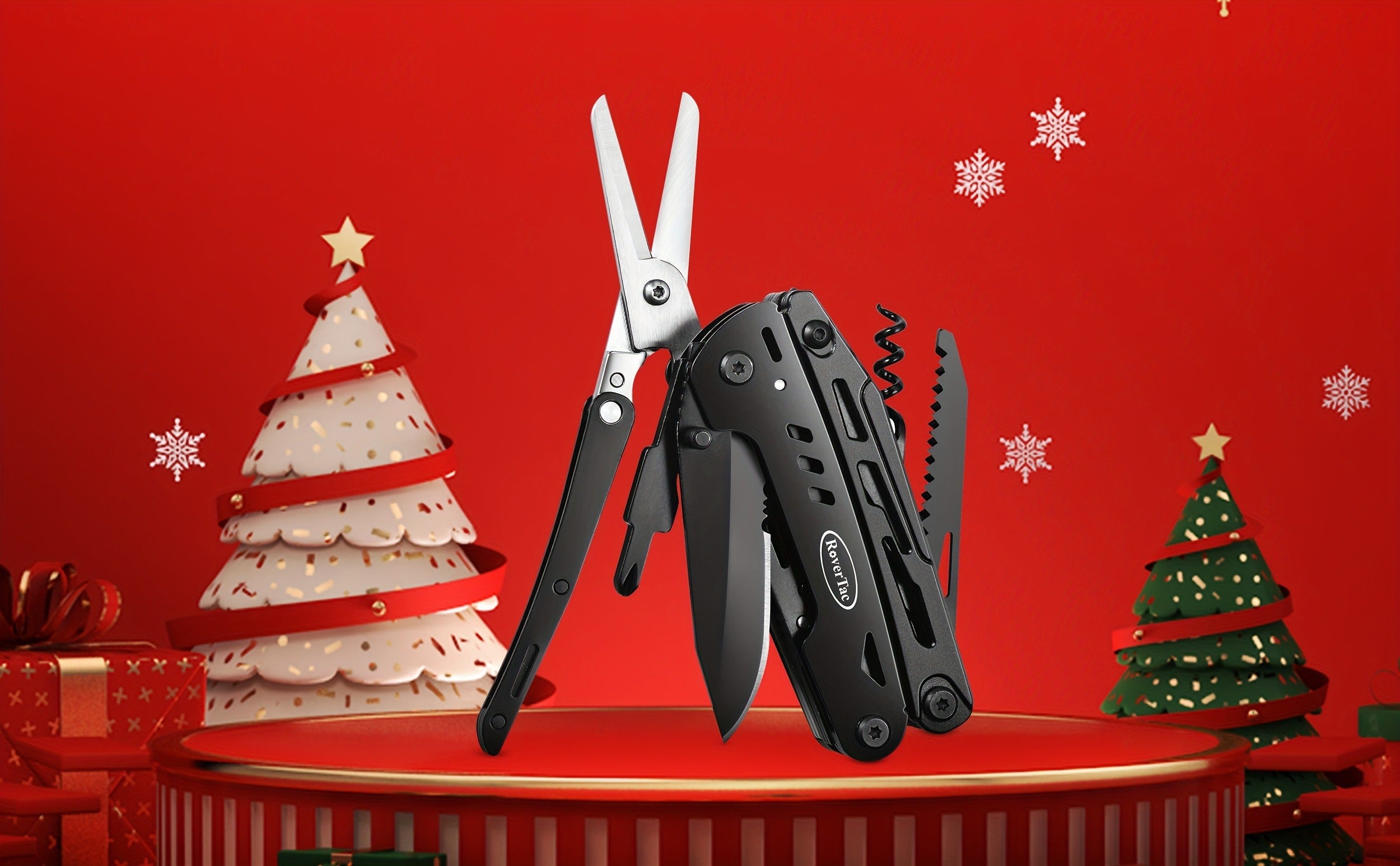 18-in-1 Stainless Steel Multitool Pocket Knife – Pliers, Scissors, Saw, Corkscrew & 9 Screwdrivers with Safety Lock & Nylon Sheath – EDC Multi-Tool for Camping, Hiking & Survival