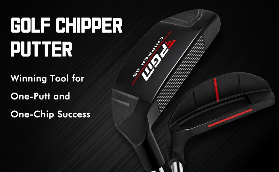 Golf Chipper Club Stainless Steel Head Regular Flex Steel Shaft 35 or 43 Degree Loft Blade Putter for Men Women Short Game Chipping Putting Wedge Championship Legal