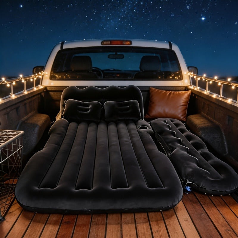 Car Inflatable Mattress SUV Back Seat Sleeping Pad Foldable Portable Travel Air Bed with Electric Pump Storage Bag Repair Kit for Camping Road Trip Outdoor Adventure Fits SUV Sedan MPV