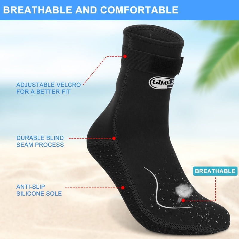 3mm Neoprene Diving Socks – Water Socks for Men & Women