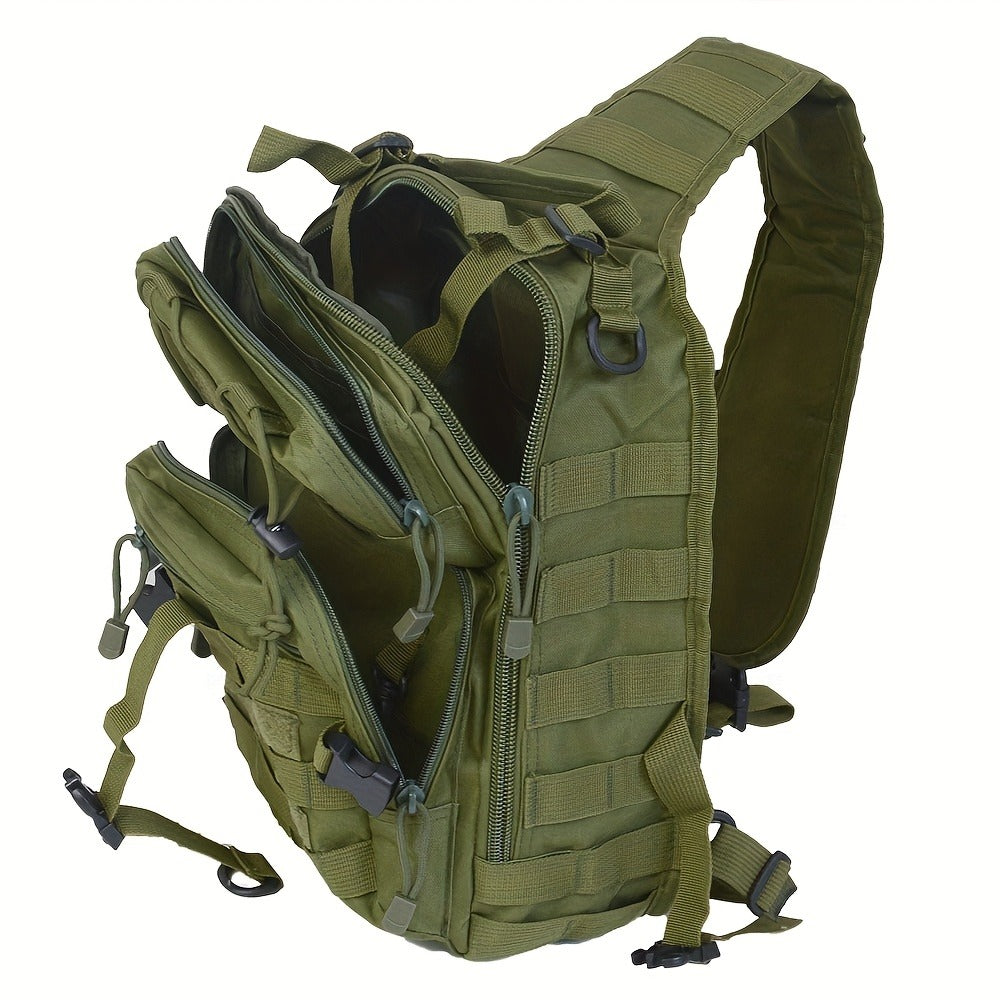Tactical Chest Bag – Single Shoulder Crossbody Sling Pack for Hiking, Patrol & Outdoor EDC, Adjustable Strap, Multi-Pocket
