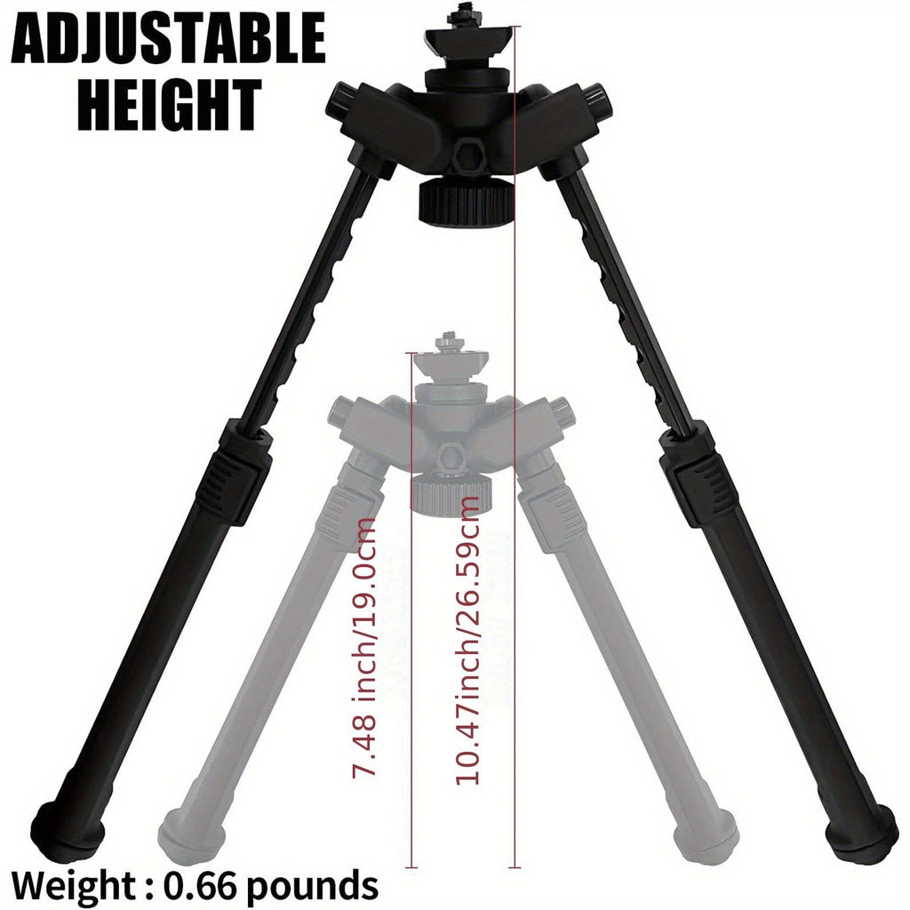 M-LOK Bipod Lightweight Aluminum Alloy Foldable Adjustable Rifle Bipod for Hunting Shooting AR15 M4 Tactical Rifle Non-Slip Rubber Feet Quick Release Black Flat Dark Earth