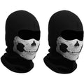 Balaclava Full Face Mask 2 Pack Skull Design – Breathable Full Face & Neck Coverage for Motorcycle Skiing Cycling Hiking Skateboarding Cosplay, Cold Weather Tactical Hood for Men Women