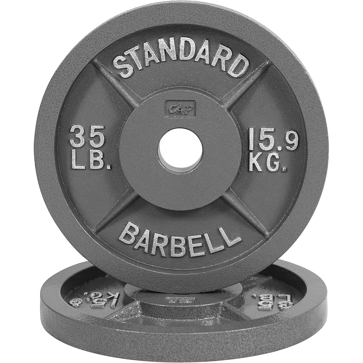Cast Iron Weight Plates 2-Inch Standard Barbell Plates Solid Iron Gym Weights for Strength Training Weightlifting Bodybuilding Powerlifting Home Gym Multiple Sizes 2.5LB to 100LB