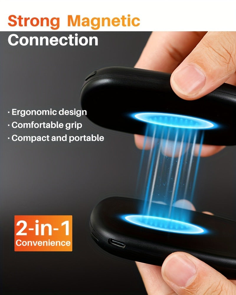 Rechargeable Hand Warmers with COB Light 2 Pack, Magnetic USB Electric Pocket Hand Warmer 12 Hours Heat, Portable Reusable Handwarmer for Camping Hiking Hunting, Christmas Gifts for Women Men
