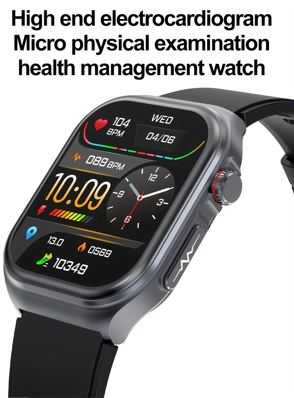 AMOLED Smartwatch 2.04" Display, Bluetooth 5.3 Calling, NFC, 530mAh Battery, Multi-Sport Modes, Voice Assistant, SOS, Menstrual & Weather Forecast, Magnetic Charging, Compatible with iOS & Android, Unisex Gift for Men & Women
