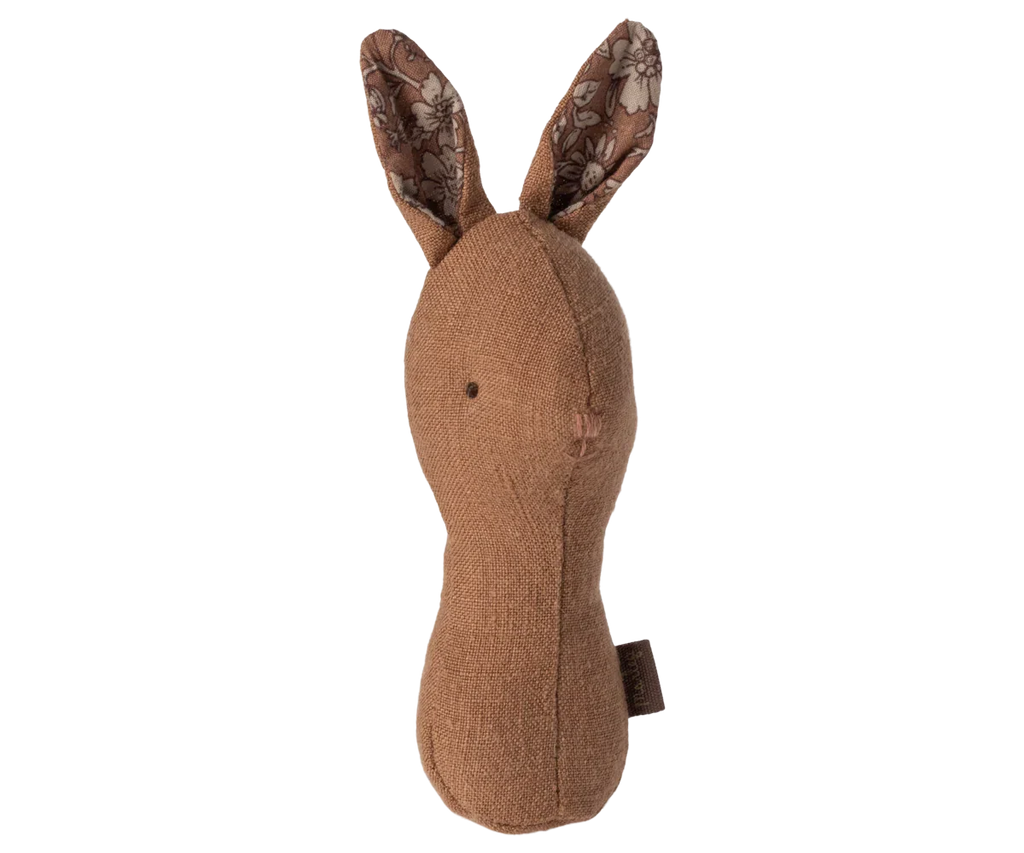 Maileg Lullaby Friend Rattles, Bunny Rattle - Chocolate