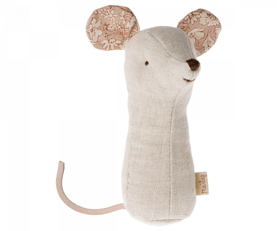Maileg Lullaby Friend Rattles, Mouse -  Nature