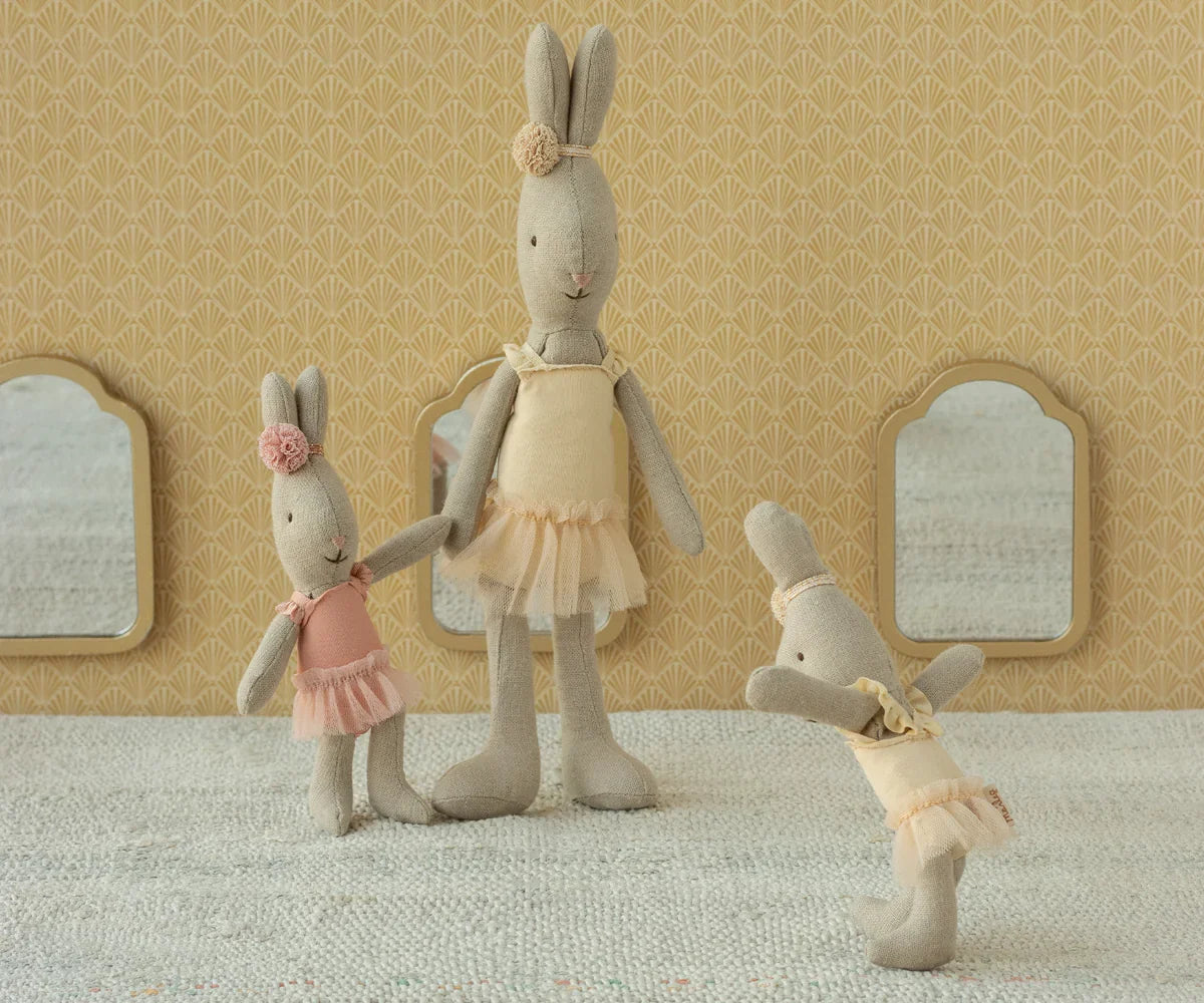 Maileg Rabbit, Micro - Ballet Suit And Skirt, Cream