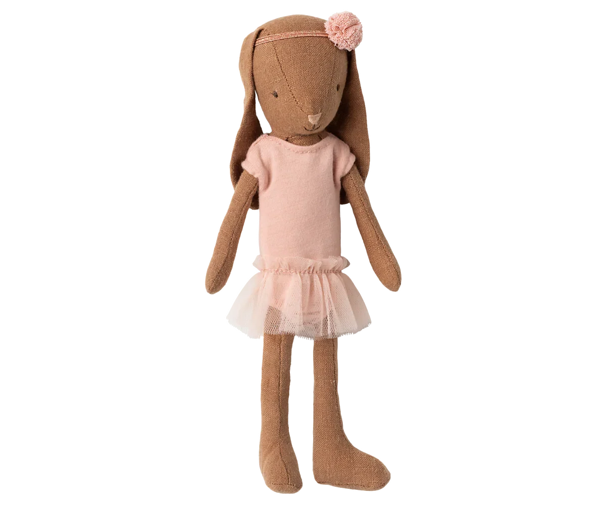 Maileg Bunny, Size 1 - Chocolate Brown - Ballet Suit and Skirt - Rose
