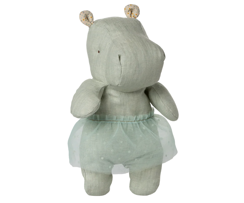 Maileg Hippo With Skirt, Small - Mint