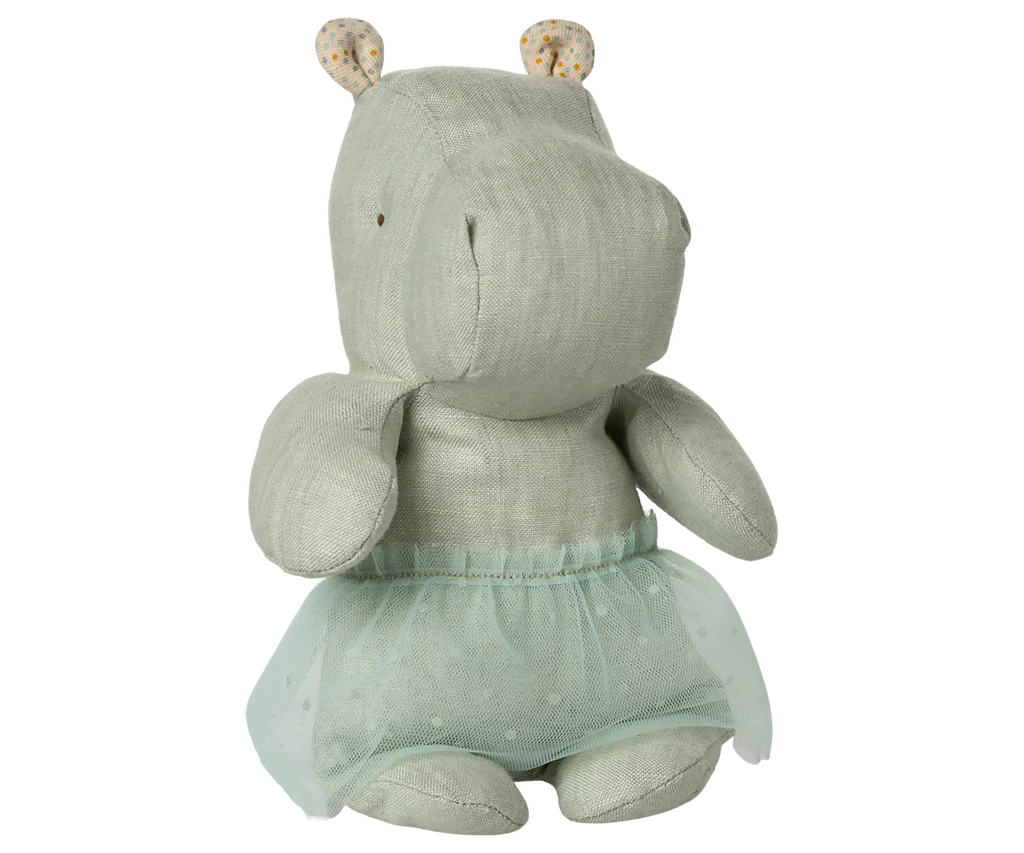 Maileg Hippo With Skirt, Small - Mint