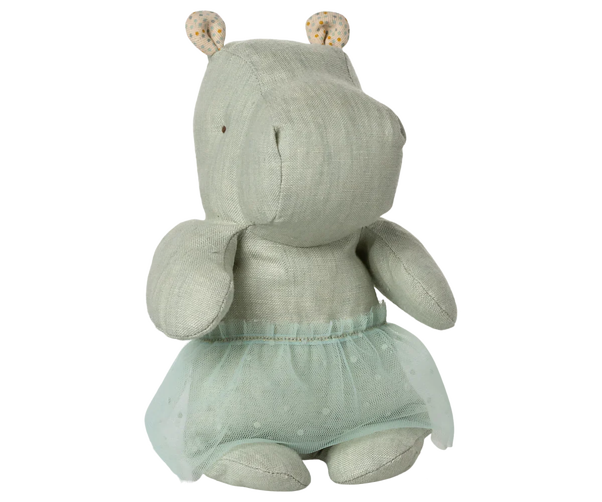 Maileg Hippo With Skirt, Small - Mint