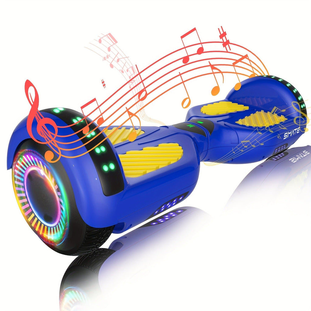 Self Balancing Hoverboard 6.5" LED Light Up Wheels 300W Motor 7.5MPH for Kids Teens Adults Multiple Colors