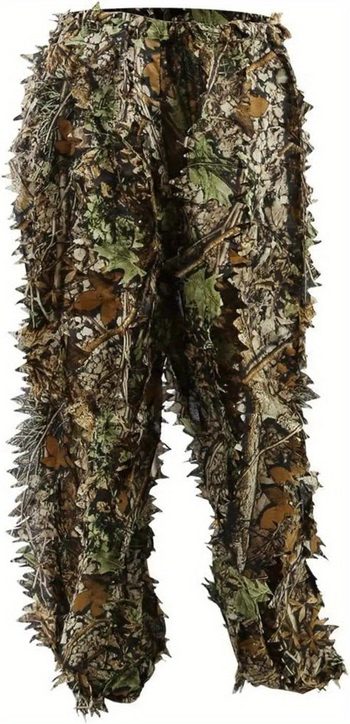 Ghillie Suit 3D Camo Hunting Set – Lightweight Breathable Hooded Camouflage Jacket & Pants for Deer Hunting Sniper Airsoft & Wildlife Photography