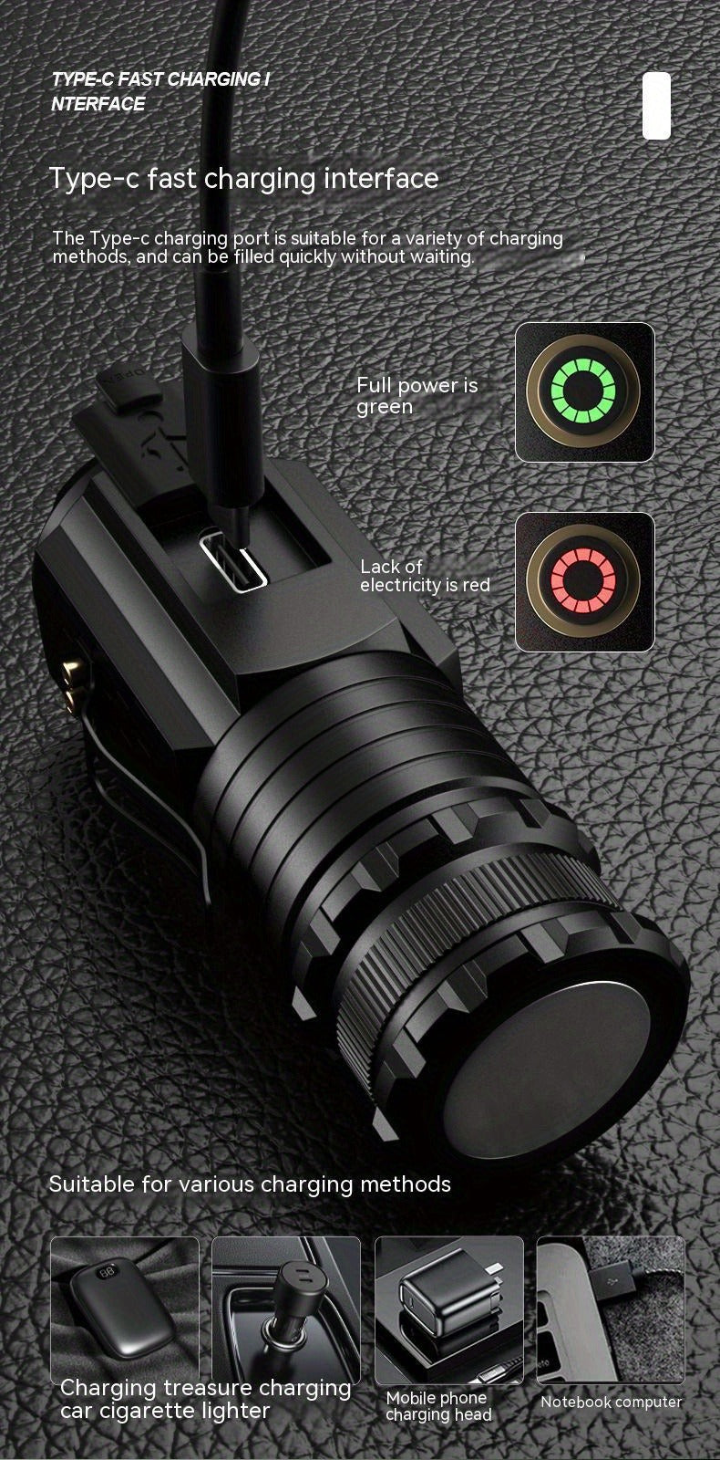 Magnetic LED Flashlight, 3000 Lumen Super Bright Rechargeable Torch with Strong Magnet Base, 300M Long Range Flood Beam for Outdoor, Camping, Household & Emergency Use
