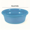 Plastic Wash Basin 12 Quart Stackable Round Tub - Portable Household Washing Bowl for Kitchen, Camping, Face Washing, Fruit & Vegetable Cleaning, Dish Washing & Bottle Rinsing, 4 Colors, Small to Oversized