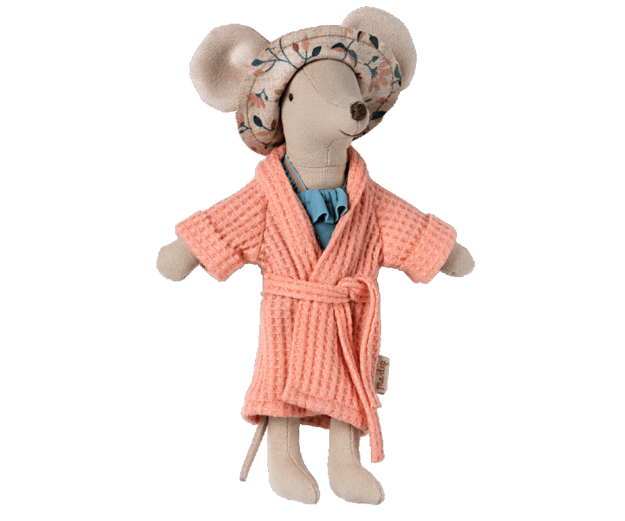 Maileg Extra Clothing: Bathrobe - Coral