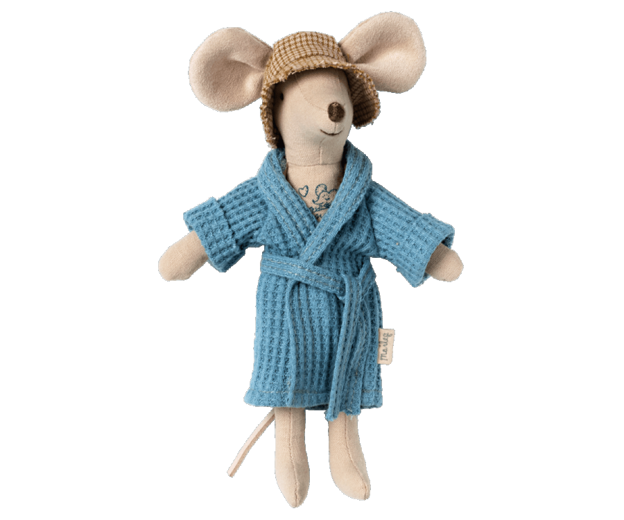 Maileg Extra Clothing: Bathrobe - Dusty Blue