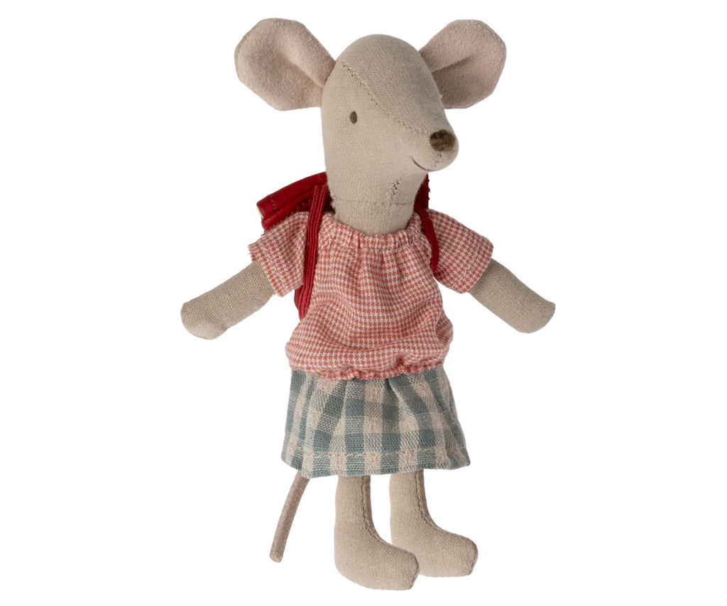 Maileg Big Sister With Backpack - Red