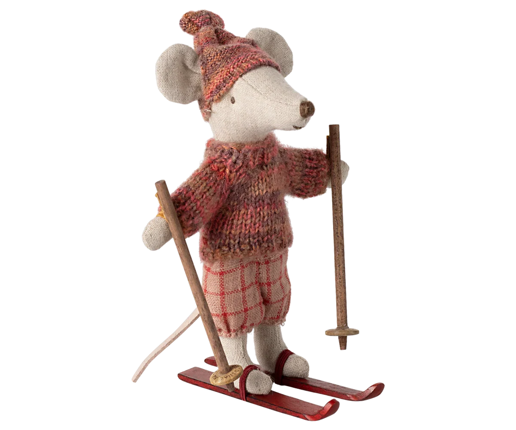 Maileg Winter Ski Mouse Big Sister - Rose