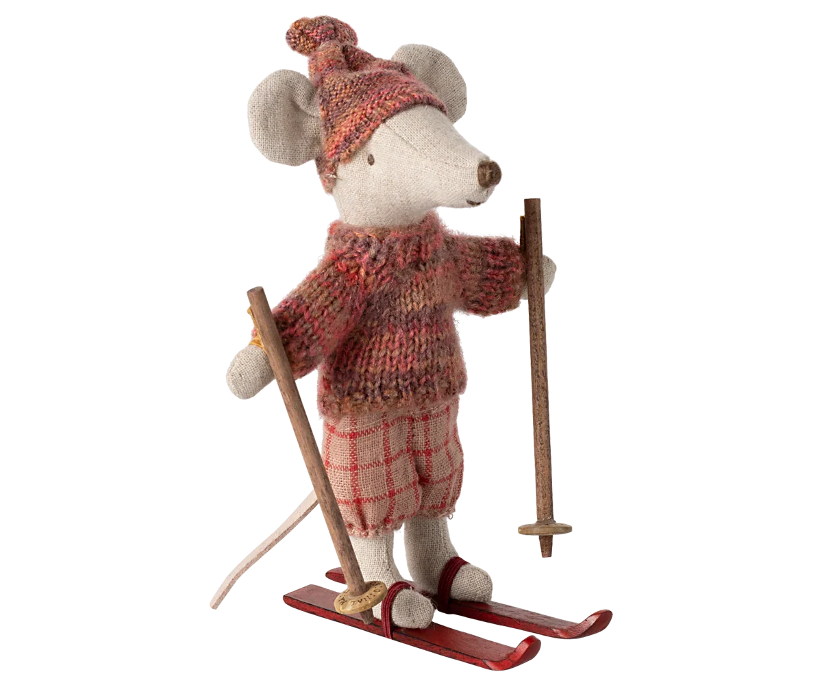 Maileg Winter Ski Mouse Big Sister - Rose