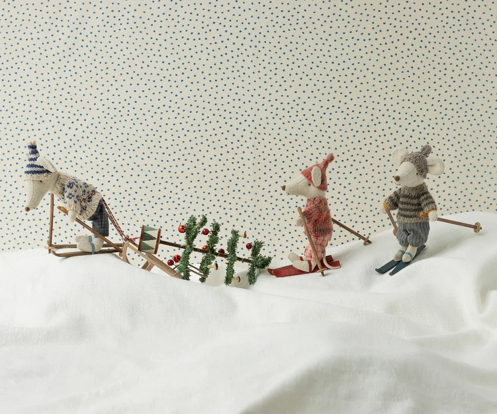 Maileg Winter Ski Mouse Big Sister - Rose