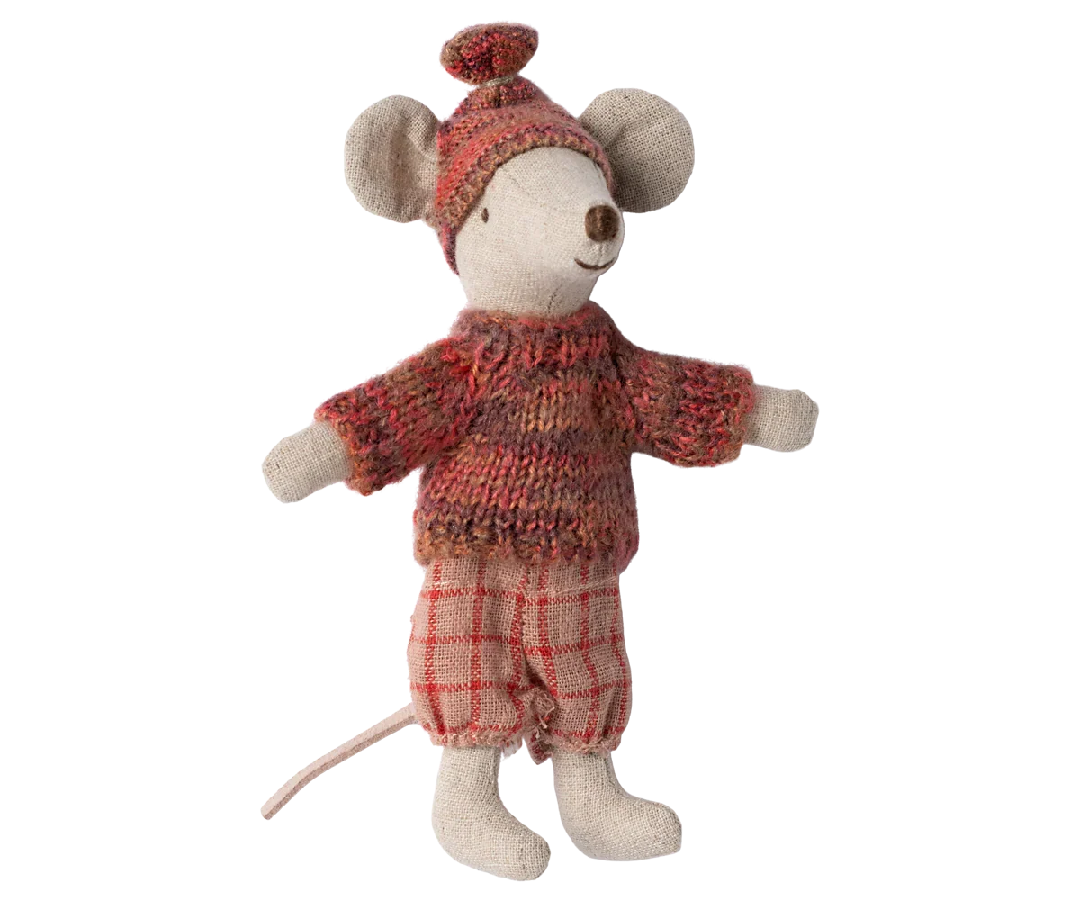 Maileg Winter Ski Mouse Big Sister - Rose