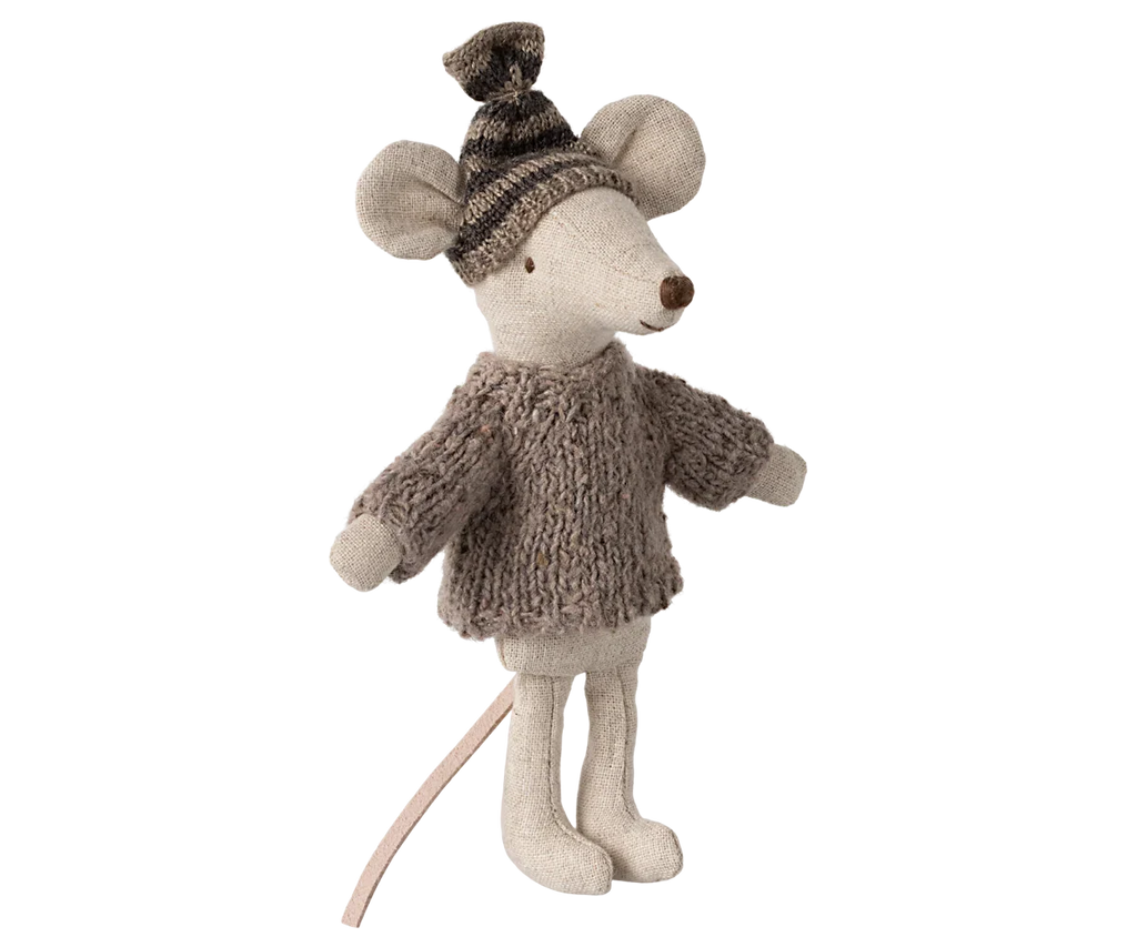Maileg Extra Clothing: Knit Sweater and Hat for Big Brother Mouse