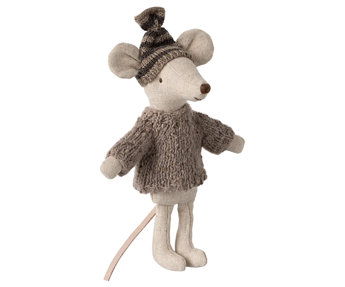 Maileg Extra Clothing: Knit Sweater and Hat for Big Brother Mouse