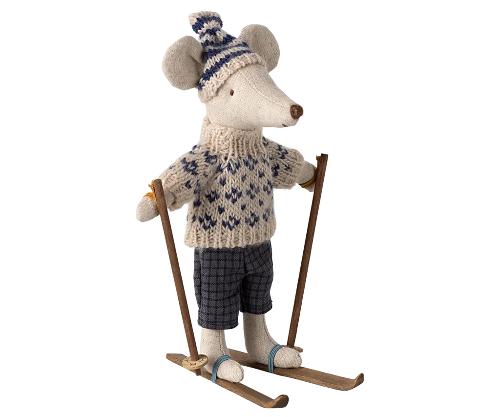 Maileg Winter Ski Mouse Dad - Blue
