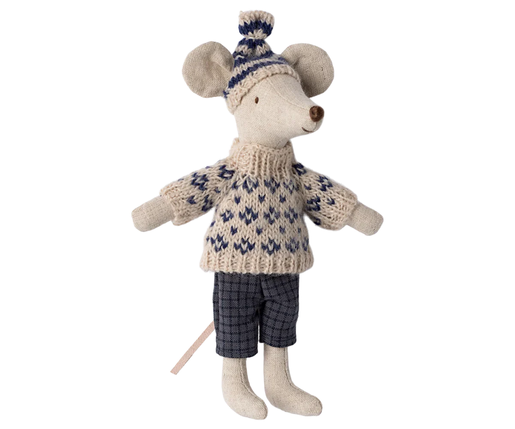 Maileg Winter Ski Mouse Dad - Blue