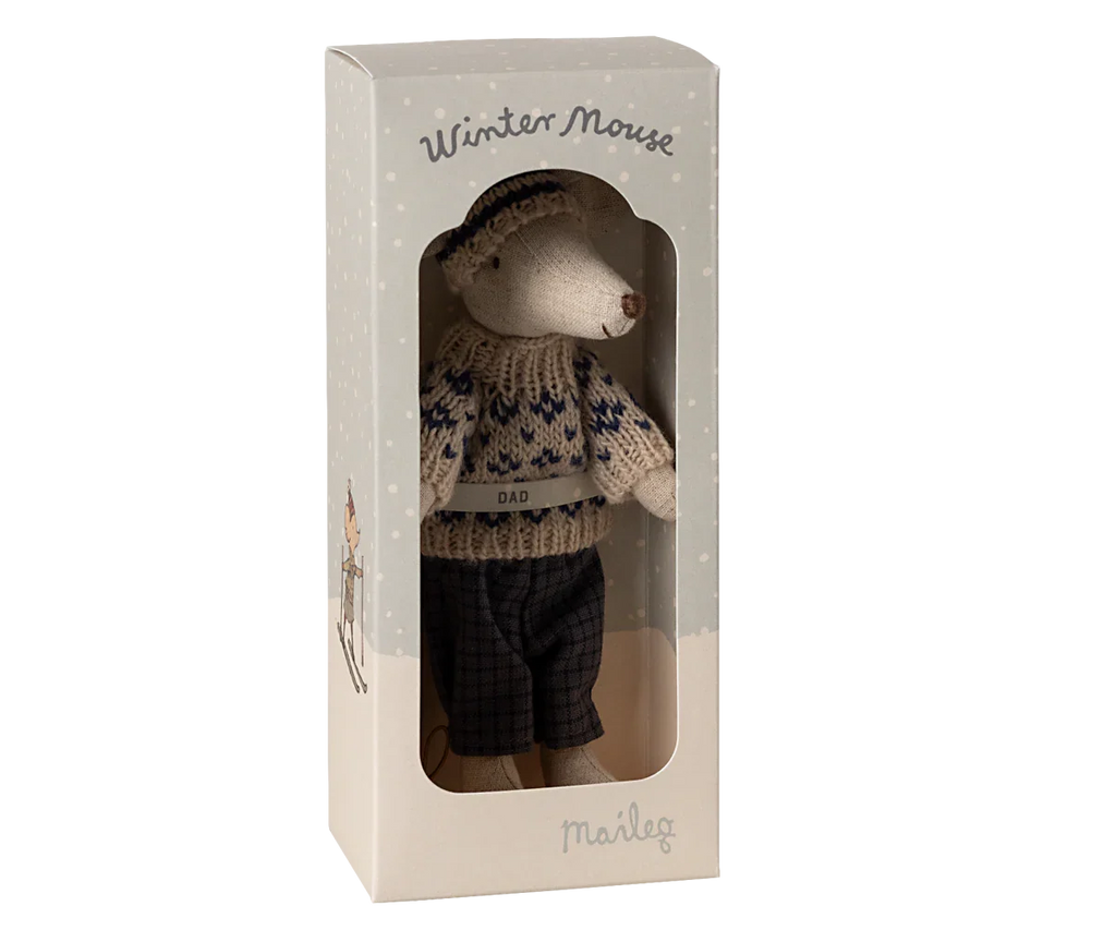 Maileg Winter Ski Mouse Dad - Blue