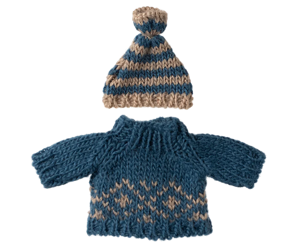 Maileg Extra Clothing: Knitted Sweater And Hat for Dad Mouse