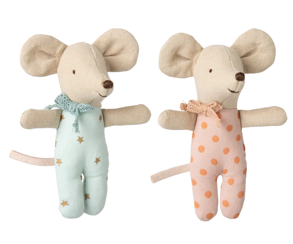Maileg Twins, Baby Mice In Matchbox