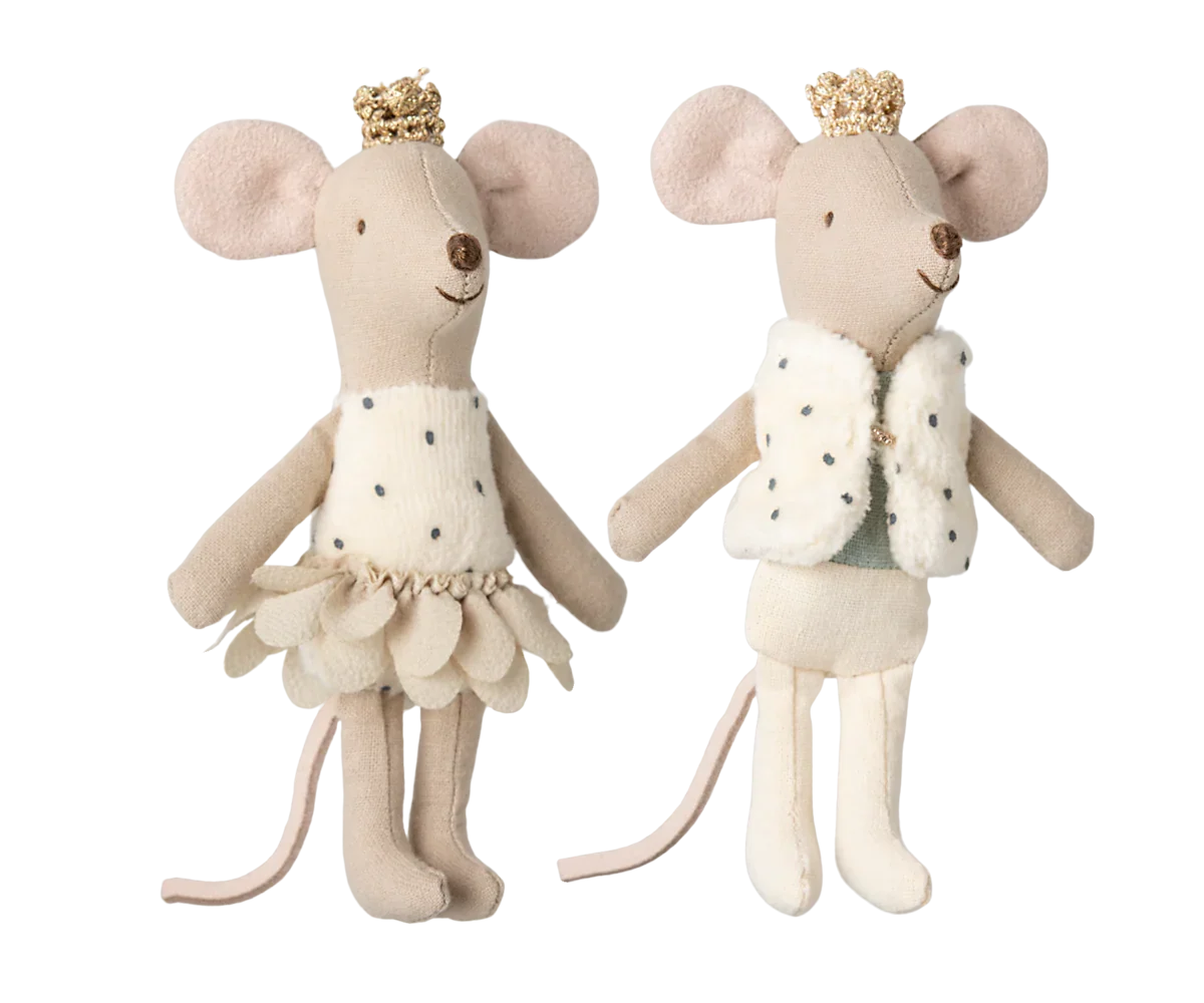 Maileg Royal Twin Mice In Matchbox, Little Sister and Little Brother