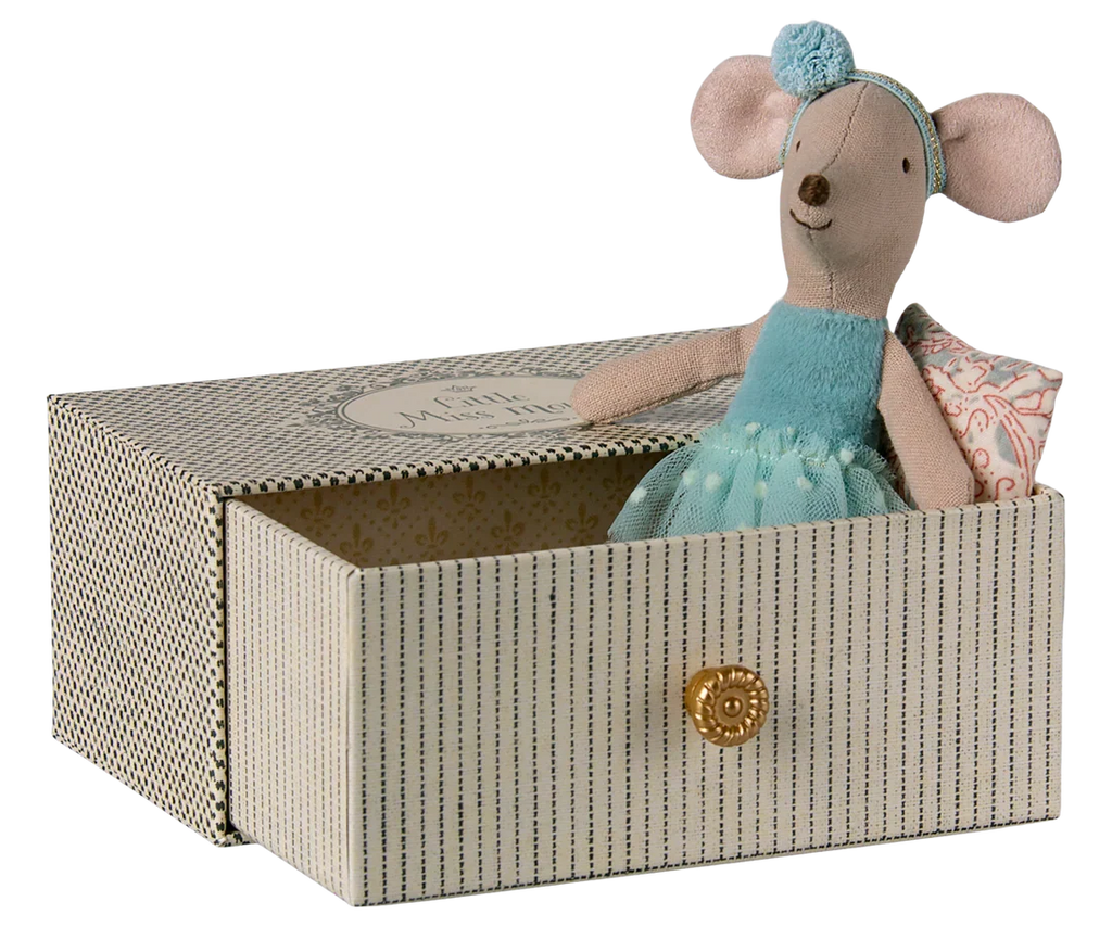 Maileg Dance Mouse in Daybed, Little Sister - Mint