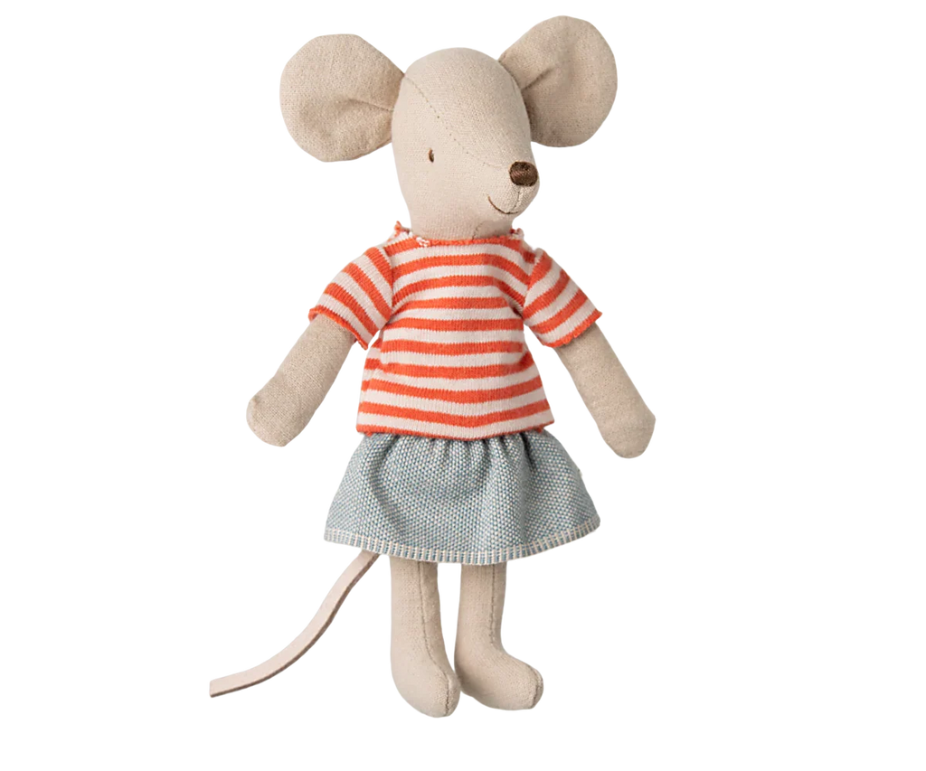 Maileg Mouse With Striped Shirt - Big Sister