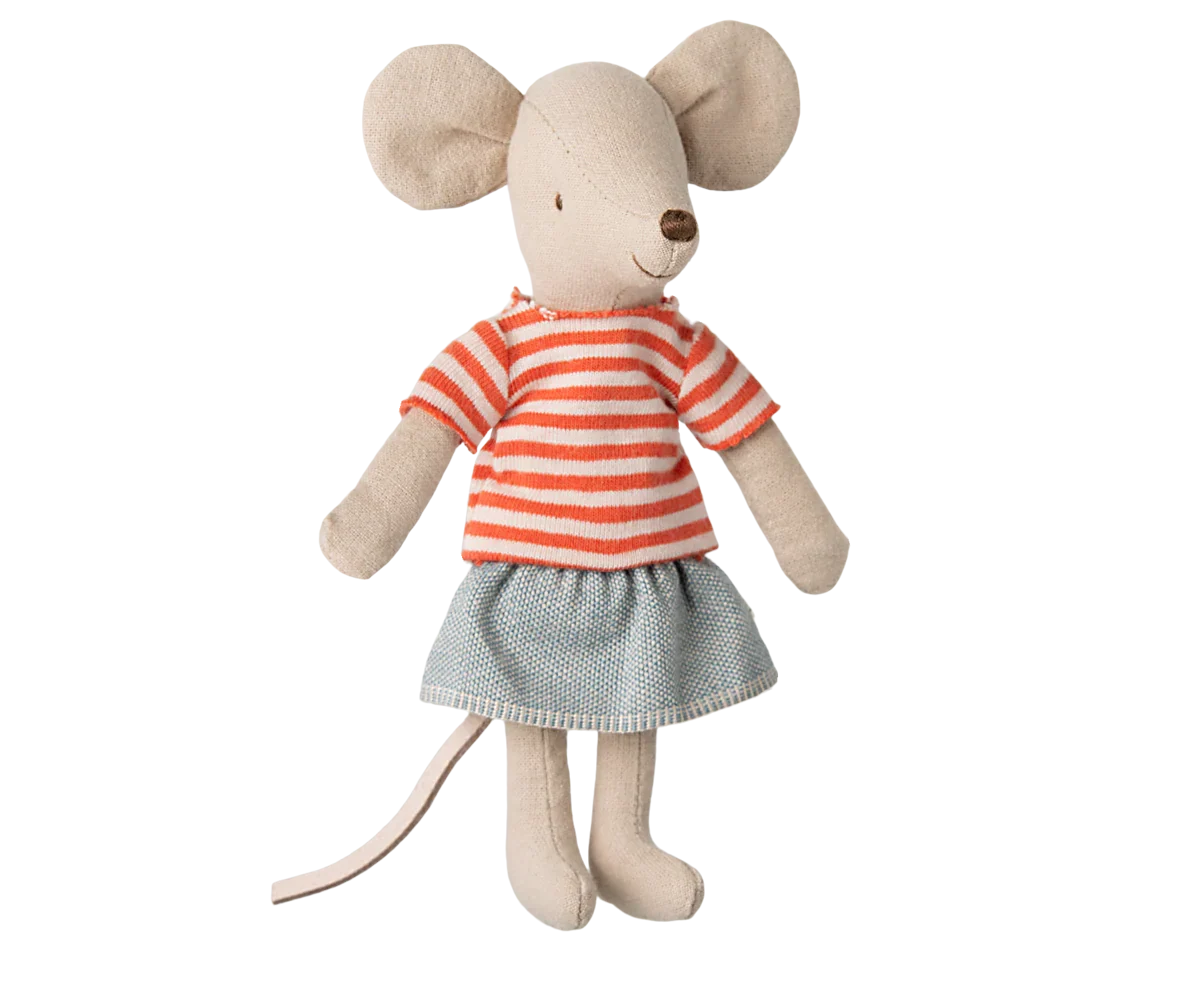 Maileg Mouse With Striped Shirt - Big Sister