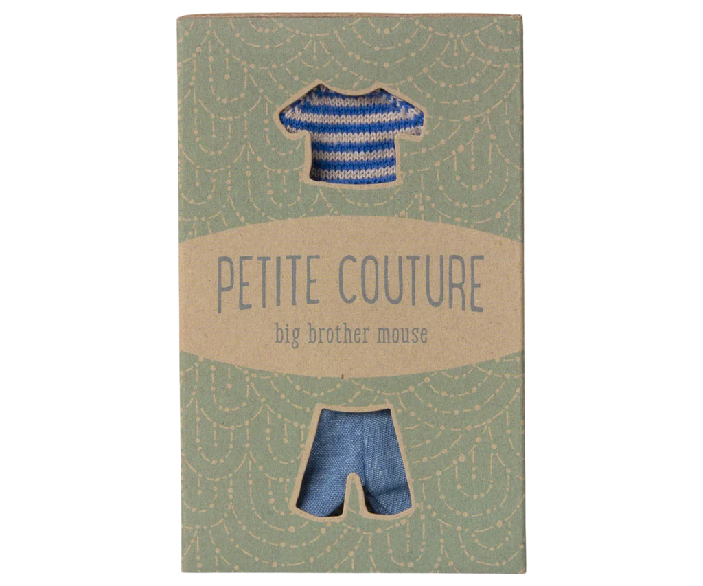 Maileg Extra Clothing: Knitted Sweater and Pants, Big Brother Mouse