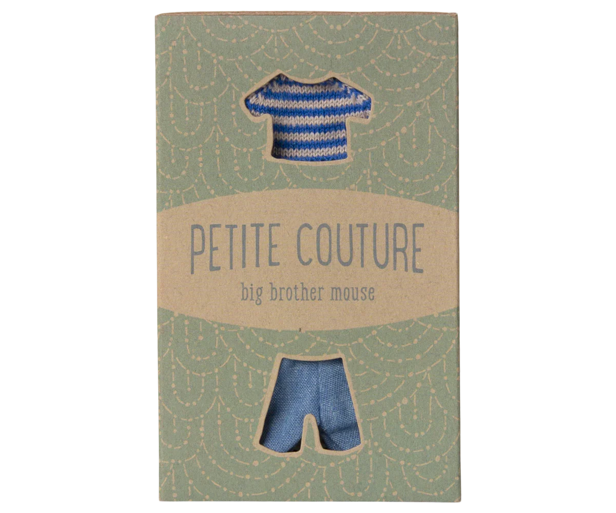Maileg Extra Clothing: Knitted Sweater and Pants, Big Brother Mouse