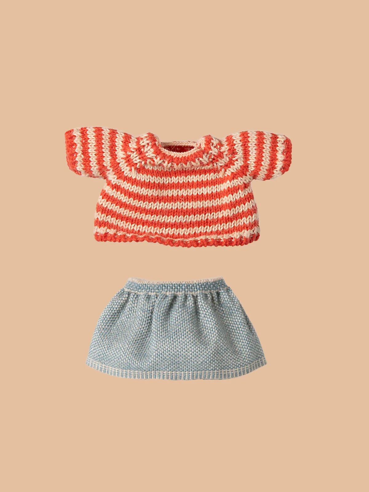 Maileg Extra Clothing: Knitted Sweater And Skirt For Big Sister Mouse