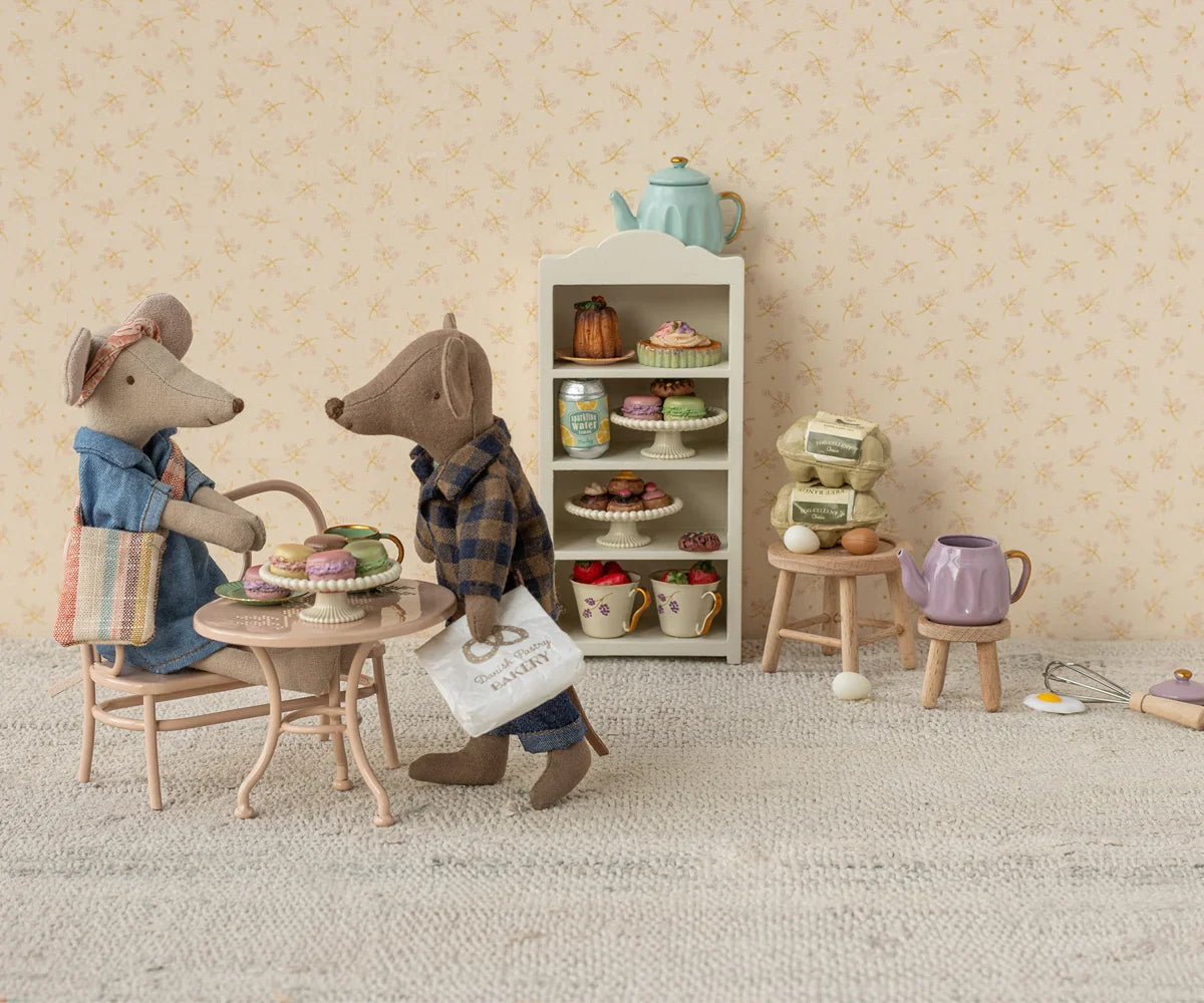 Maileg Dad Mouse In Brown Checkered Shirt - Light Brown