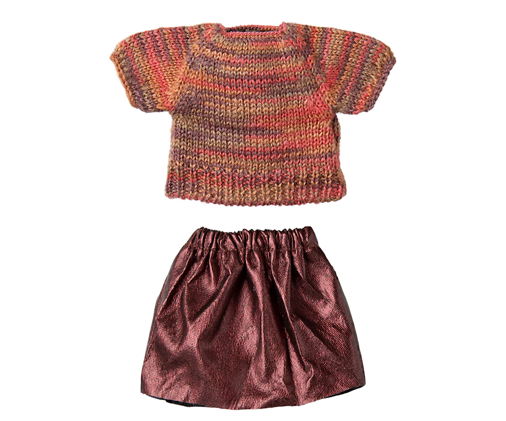 Maileg Extra Clothing: Skirt And Knitted Blouse For Mom Mouse