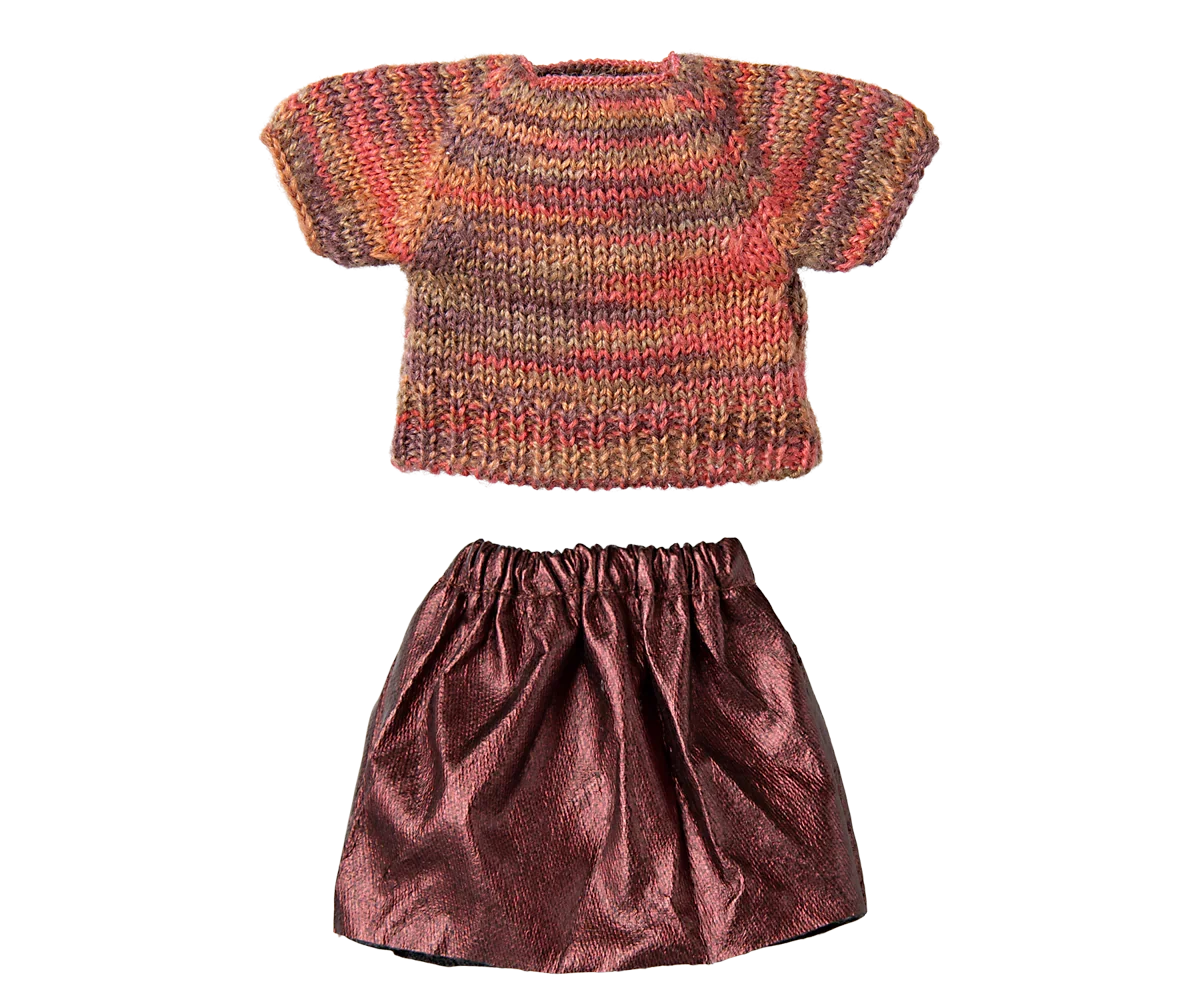 Maileg Extra Clothing: Skirt And Knitted Blouse For Mom Mouse