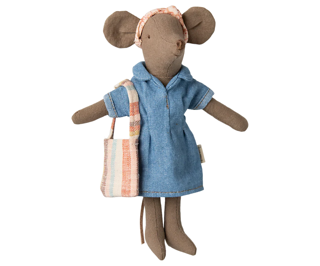 Maileg Extra Clothing: Denim Dress And Bag For Mom Mouse