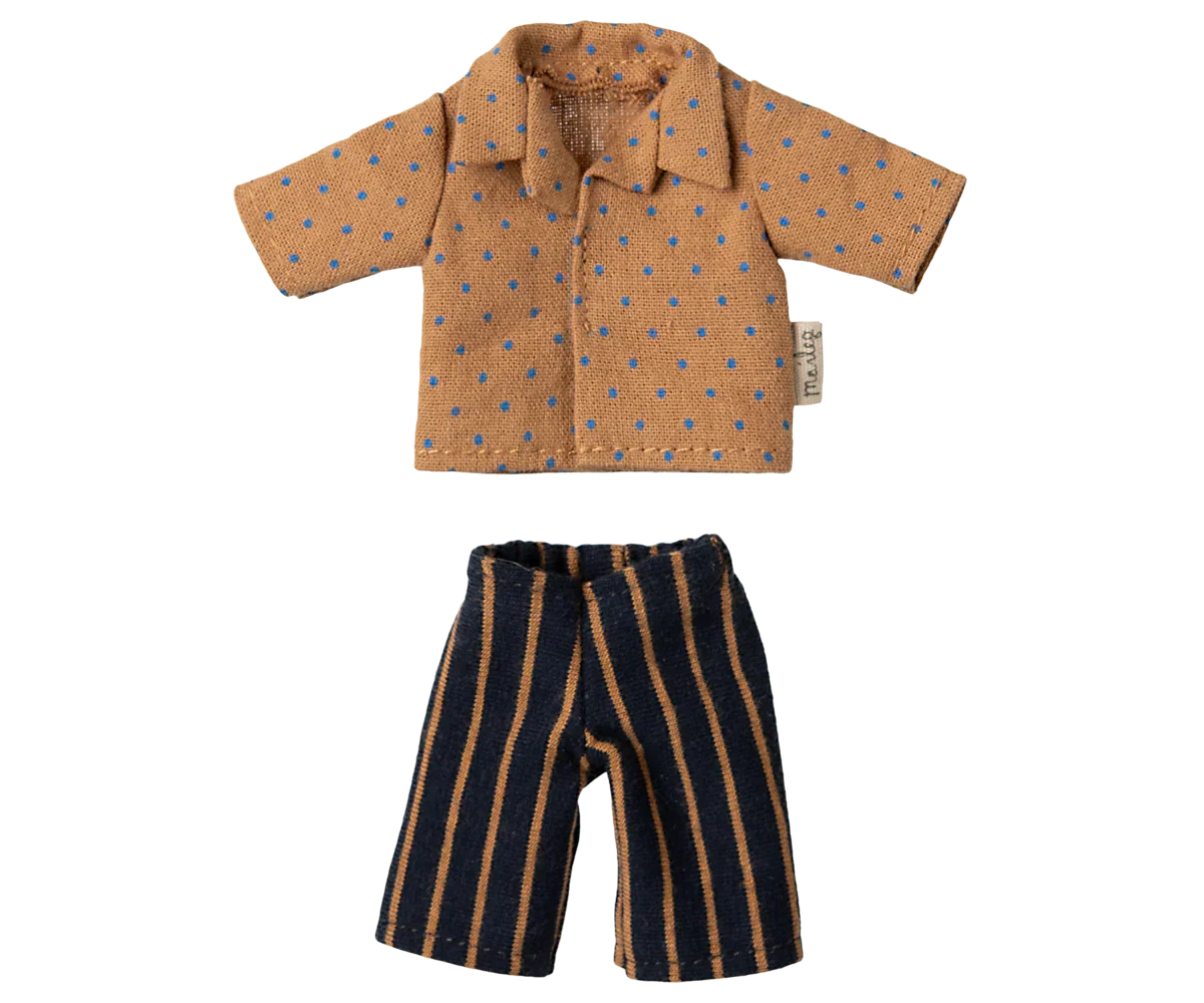Maileg Extra Clothing: Shirt And Striped Pants For Dad Mouse