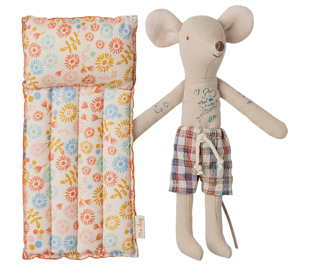 Maileg Beach Mouse with Air Mattress - Dad